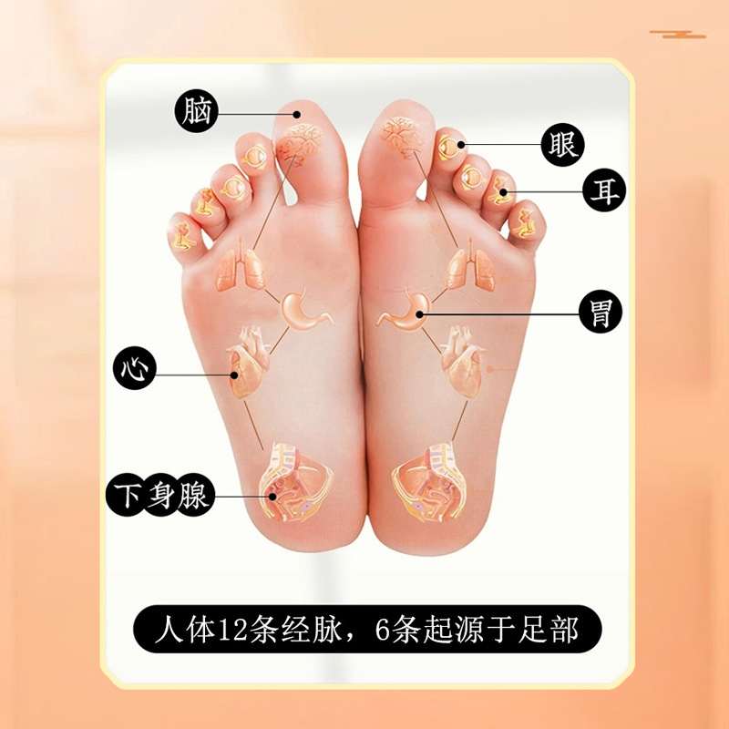 Ginger Mugwort Foot Patch 50 Count Warming Herbal Foot Care Adhesive Patch - Image 3