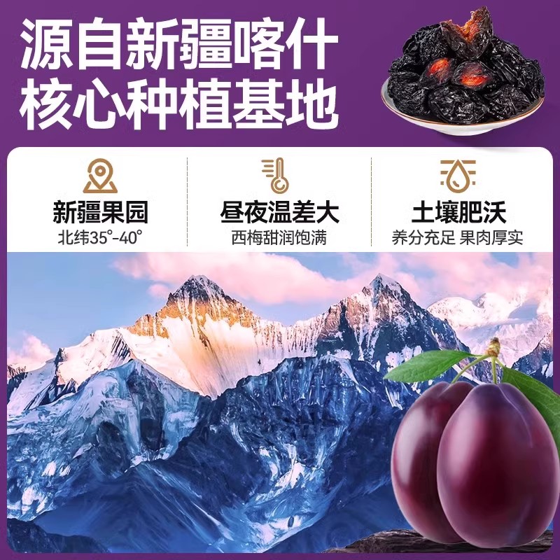 Dried Prune Snacks Seedless Preserved Fruit No Additives 170g Jar - Image 2