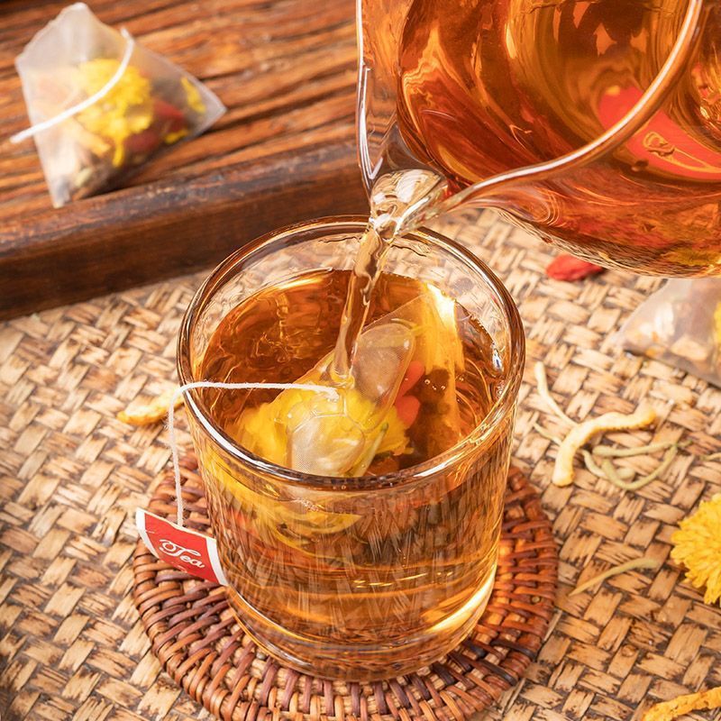 Chrysanthemum Goji Cassia Seed Tea 30 Bags Sugar Free Herbal Flower Tea Blend Hot Brew Wellness Tea - Image 4
