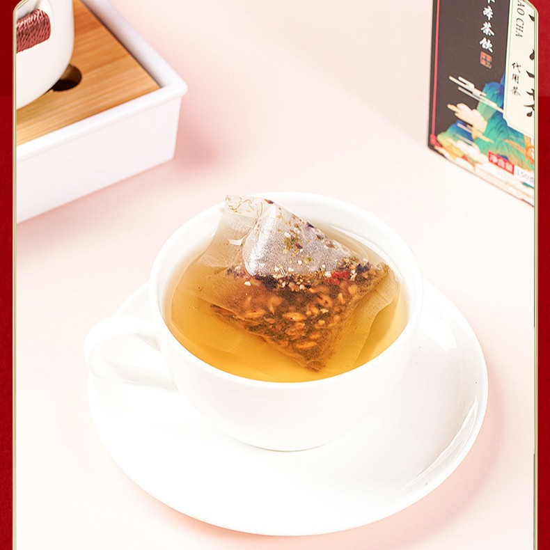 Ginseng Ten Treasure Tea Ren Shen Shi Bao Cha 150g Herbal Blend Tea Bags with Jujube Goji Cordyceps Maca - Image 2