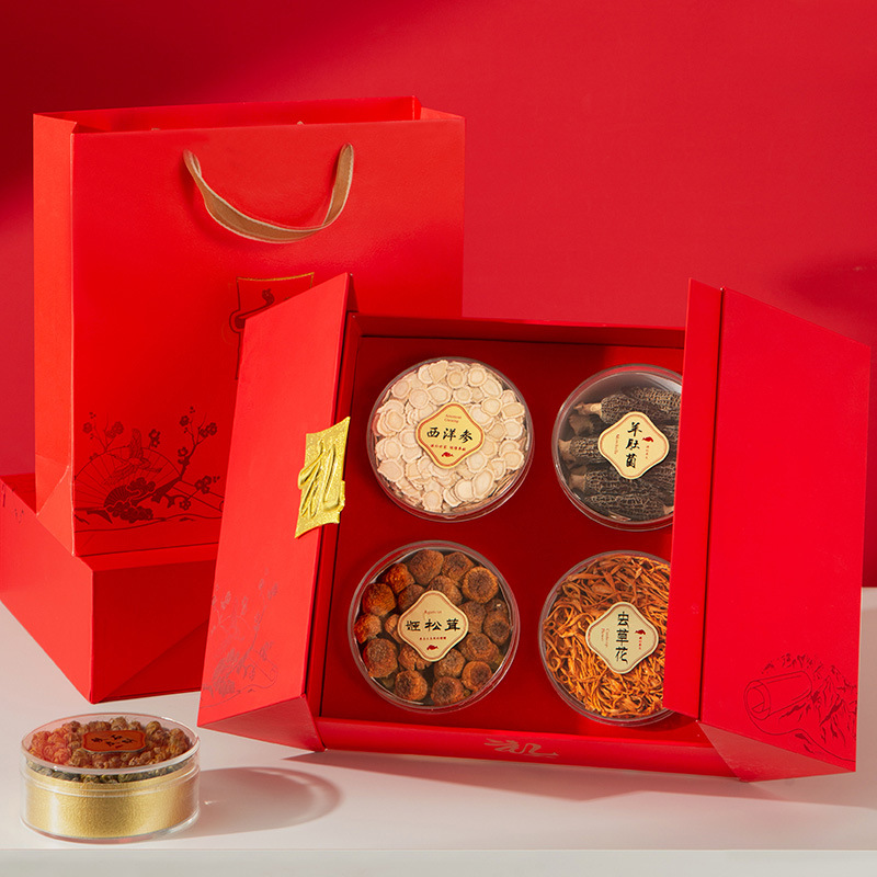 American Ginseng Dendrobium Red Ginseng Deer Antler Gift Box for Elders Business Holiday Wellness - Image 3
