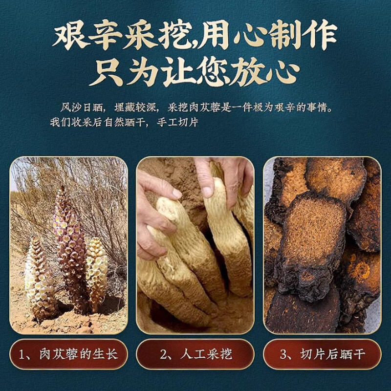 Cistanche Slices Herbal Blend Rou Cong Rong Tonic Mix for Wine Infusion and Tea 1000g - Image 2