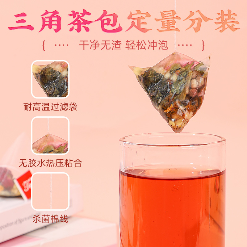 Apple Rose Lotus Leaf Tea Bag Blend with Mulberry Cassia Seed 5g Filter Bags Sugar Free Herbal Tea - Image 4