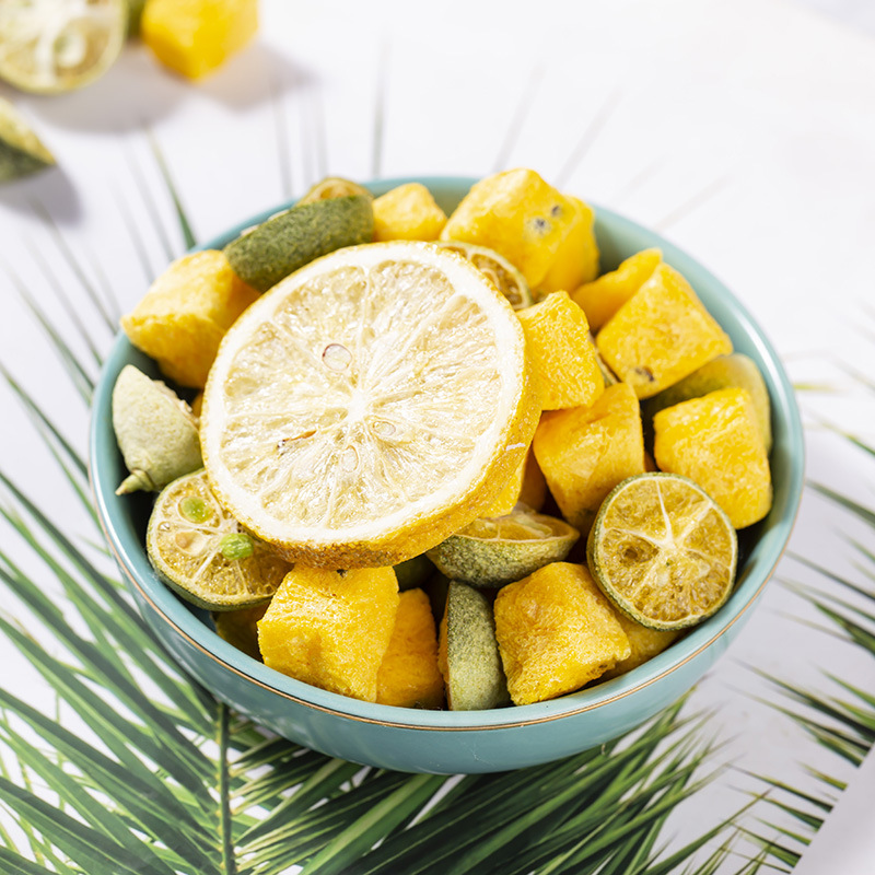 Green Kumquat Lemon Passion Fruit Tea Bags — Freeze-Dried Fruit Herbal Blend for Cold Brew - Image 2
