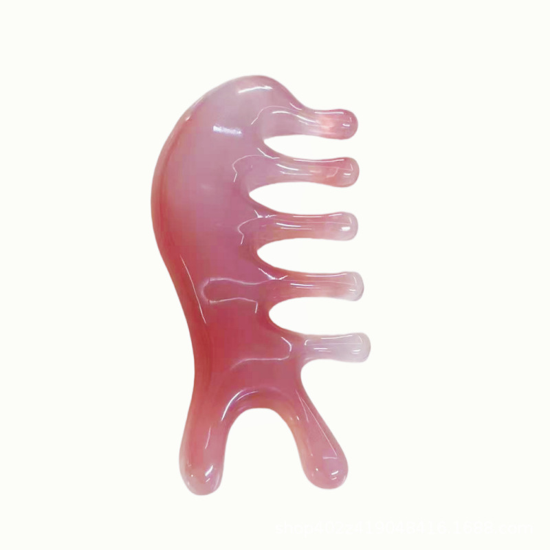 Dolphin Shaped Gua Sha Massage Comb 4 in 1 Resin Facial Nose Scalp Meridian Brush Beauty Tool - Image 2