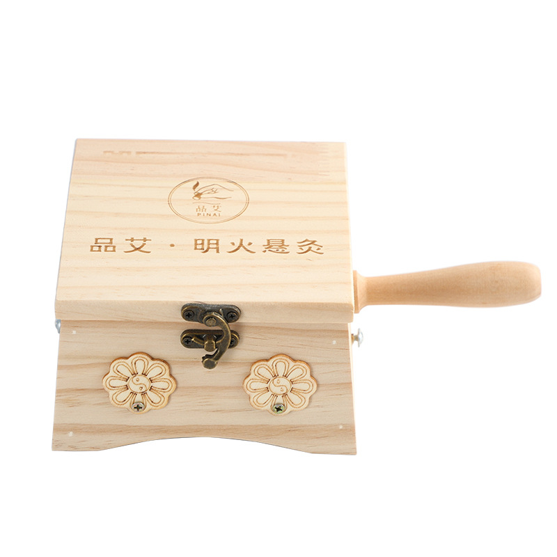 Wooden Moxa Box Full Body Moxibustion Burner Ai Jiu He Solid Wood Anti-Scald Moxa Stick Holder - Image 5