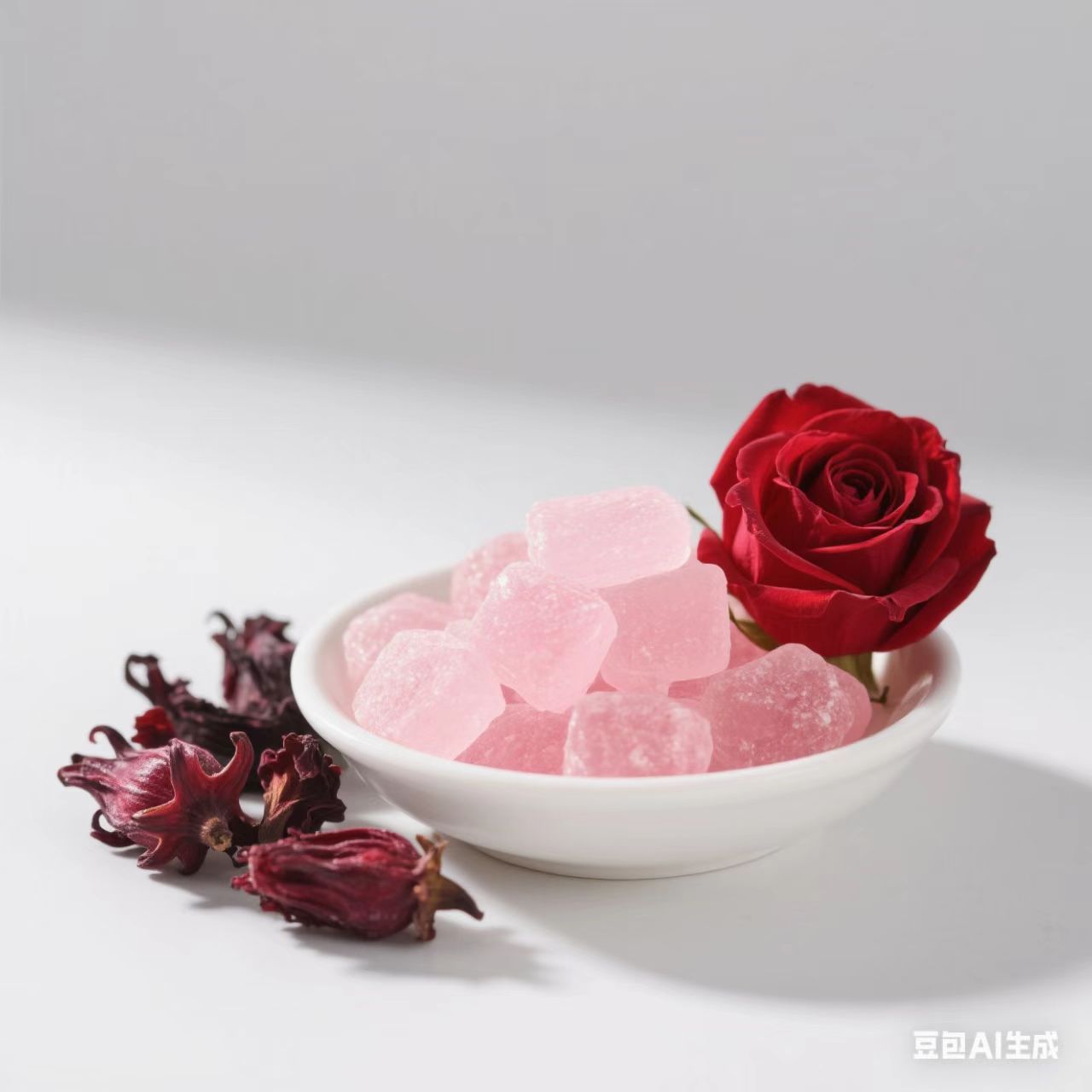 Roselle and Honeysuckle Rock Sugar 500g Luo Shen Hua Jin Yin Hua Sweet Herbal Tea Companion - Image 4