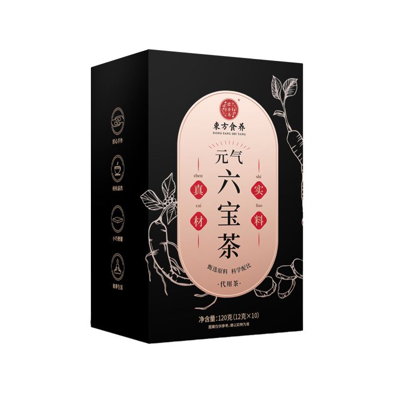 Yuanqi Liubao Tea Six Treasure Herbal Blend 120g Whole Ingredient Wellness Tea with Astragalus Codonopsis Goji - Image 5
