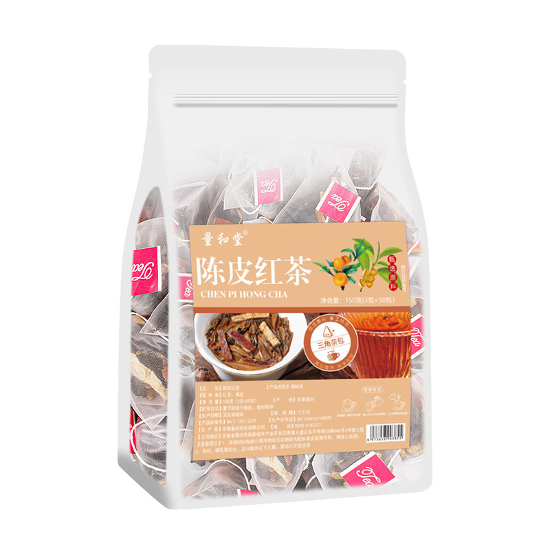 Chen Pi Black Tea Osmanthus Blend Triangular Tea Bags 3g x 50 Sachets 150g Sugar Free Cold Brew Wellness Tea - Image 5
