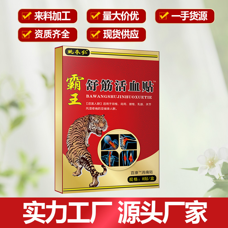 Ba Wang Shu Jin Huo Xue Pain Relief Patch Far Infrared Warming Herbal Plaster for Lower Back 8 Patches Per Box - Image 2