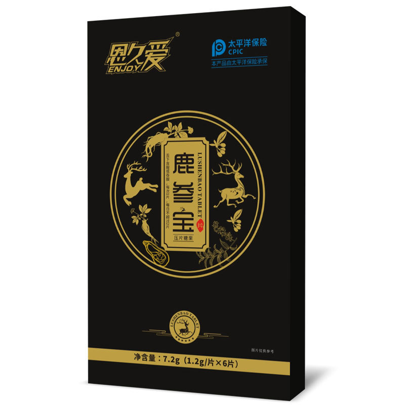 Lu Shen Bao Deer Antler Blood Penis and Ginseng Men's Herbal Tablet Food 1.2g x 6 Pieces - Image 3