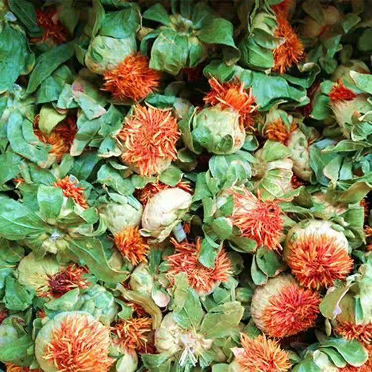 Safflower Flower Heads (Carthamus tinctorius) — Dried Whole Blossoms, Tibetan Origin, 500g - Image 2