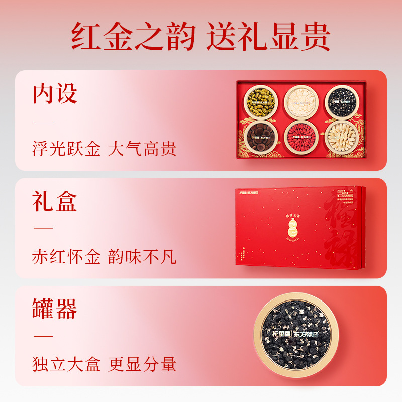 Qi Li Xiang Six Herb Gift Box with American Ginseng Deer Antler Black Goji Dendrobium and Astragalus 330g - Image 2