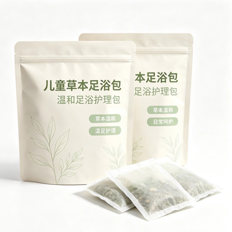Children Herbal Foot Soak Bag with Mugwort Ai Ye Traditional Foot Bath Sachet for Kids - Image 5
