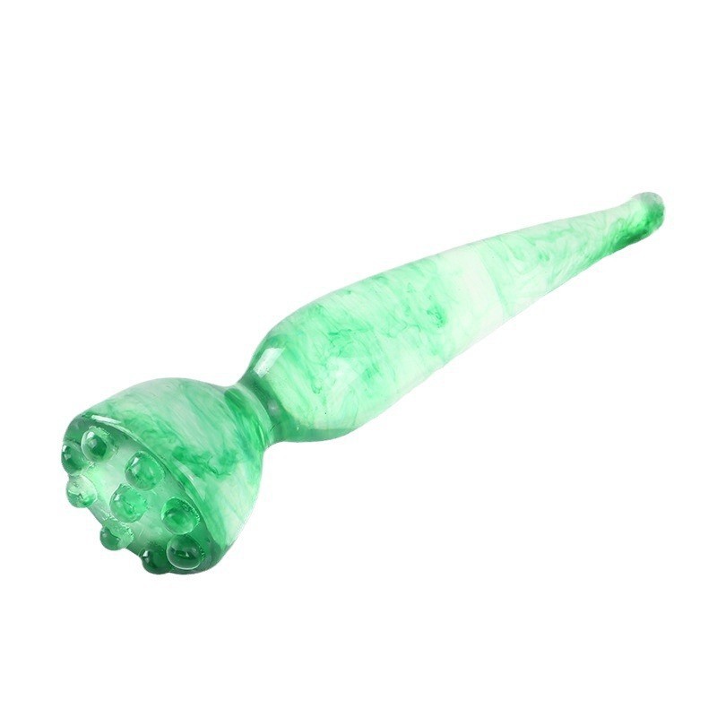 Lotus Pod Guasha Massage Stick 9-Bead Resin Acupoint Tool for Face and Body - Image 5