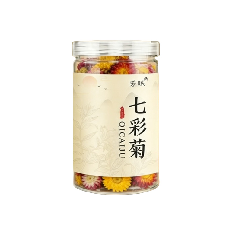 Seven-Color Chrysanthemum Qi Cai Ju Dried Flower Heads 70g Bottle Yunnan Herbal Tea - Image 5