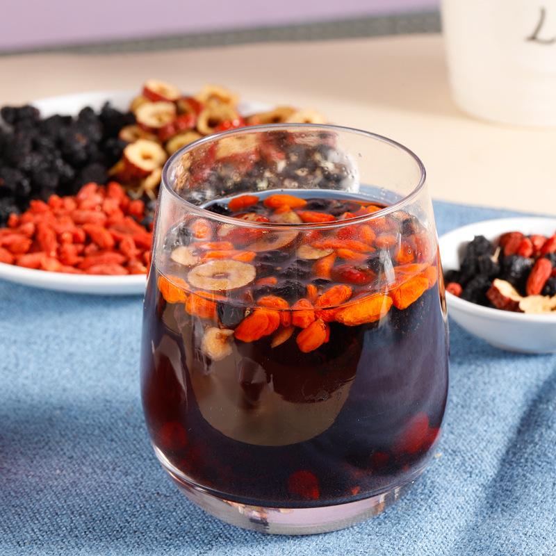 Mulberry Black Goji Berry Wellness Tea 100g Bag Cold Brewed Herbal Blend with Red Goji and Jujube - Image 2
