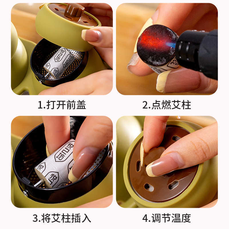 Eye Moxibustion Device for Kids with 40 Moxa Sticks and 5 Eye Masks Warm Compress Massage Tool - Image 4