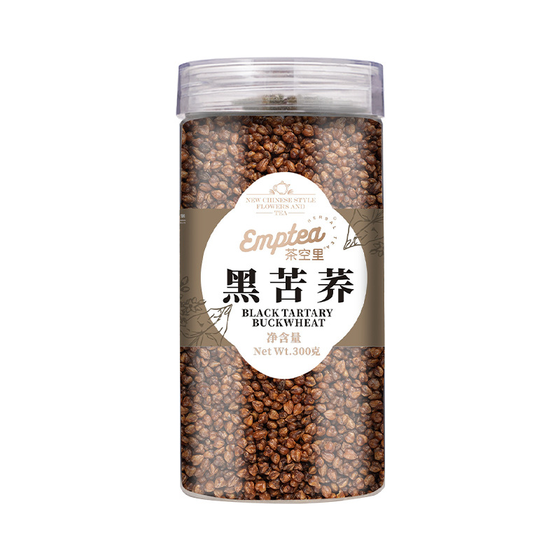 Black Tartary Buckwheat Tea (Fagopyrum tataricum) — Roasted Herbal Tea, 300g Jar - Image 5