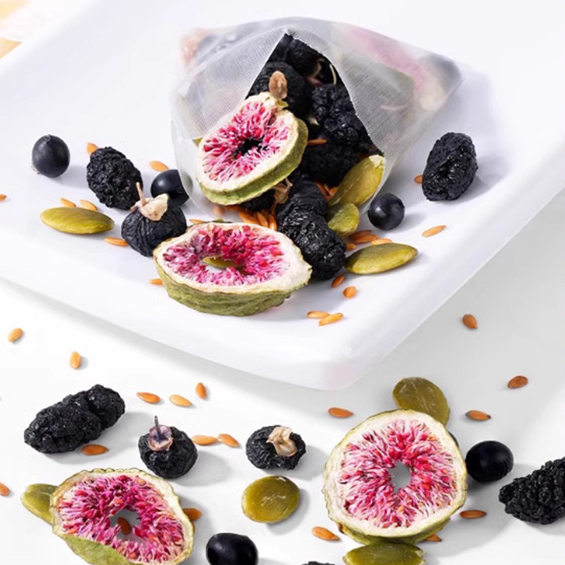Flaxseed Fig Mulberry Tea Sang Shen Cha Cold Brew Triangle Tea Bags 5g x 80 Pack Sugar Free - Image 2