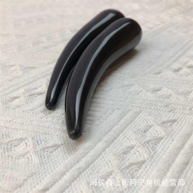 Horn Acupoint Massage Stick Solid Buffalo Horn Guasha Meridian Tool for Neck Back Foot 14-16cm - Image 4