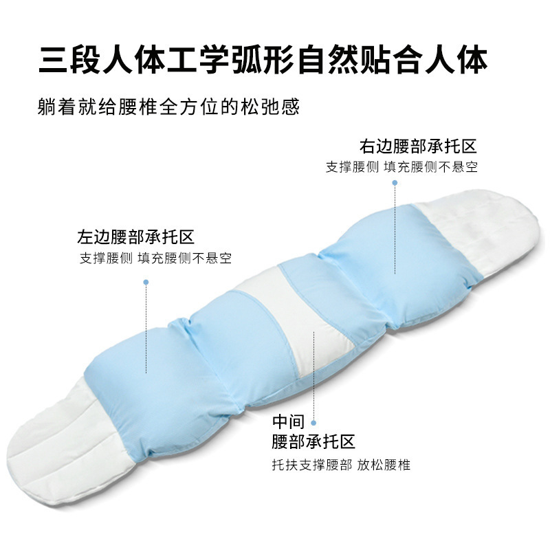 Cloud-Soft Sleep Lumbar Support Pillow Waist Cushion for Supine Sleep Home Daily Back Support - Image 4