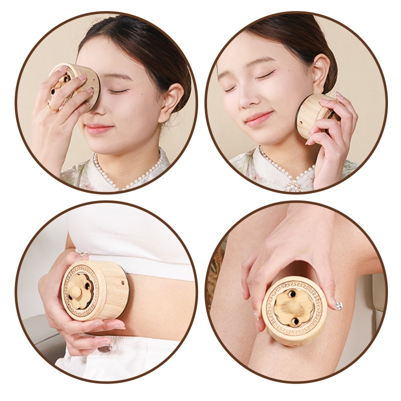 Bian Stone Facial Moxibustion Box with Safflower Moxa Sticks Warm Massage Cup for Home Body Care - Image 2