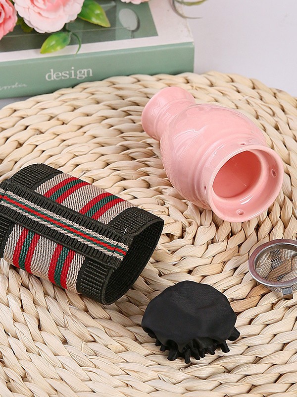 Ceramic Facial Peach Moxibustion Jar Double Layer Heat Protection Portable Beauty Guasha Warm Moxa Device 165g - Image 4