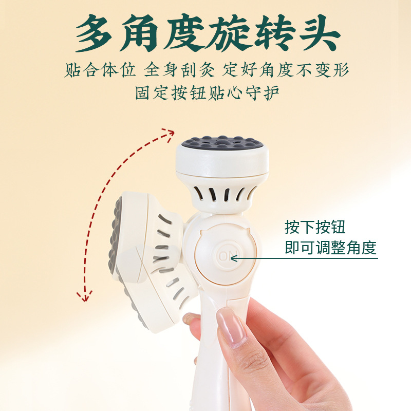 Bian Stone Moxa Roller Stick Facial Massage Tool Handheld Moxibustion Jar Rolling Home Use 0.3KG - Image 2