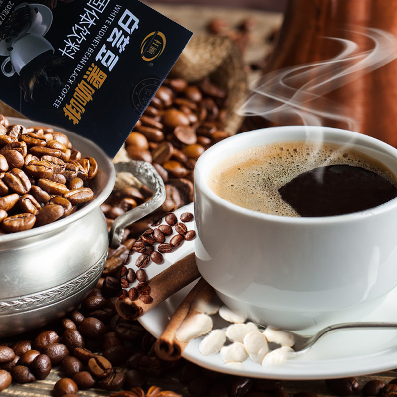 White Kidney Bean Black Coffee Instant Coffee Powder 20g Sugar Free Dietary Fiber Blend - Image 4