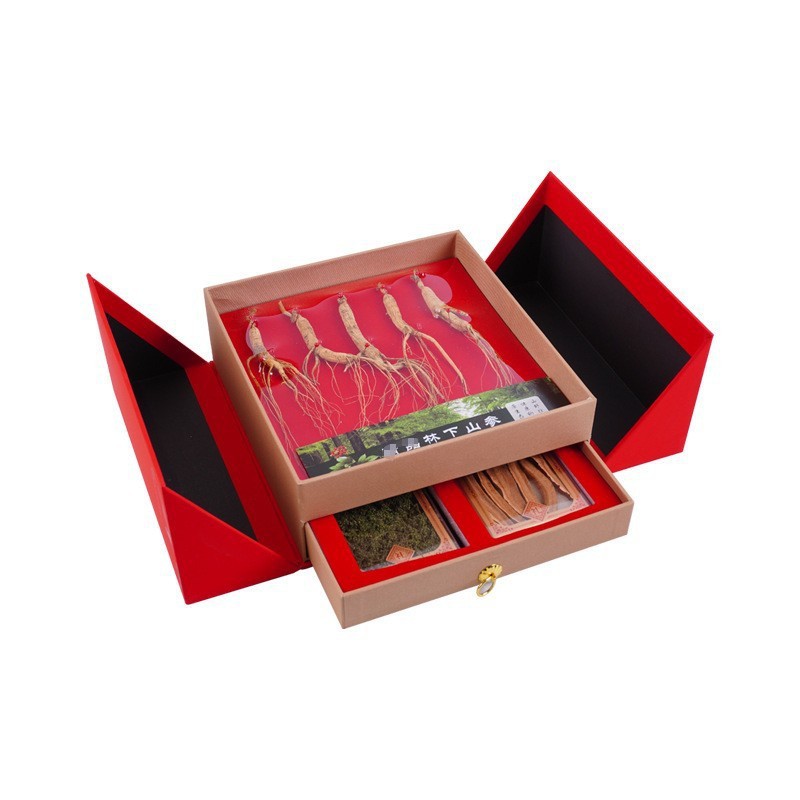 Five Treasure Gift Box Changbai Mountain Ginseng Flower Lingzhi Deer Antler Deer Penis Slices Northeast Specialty - Image 5