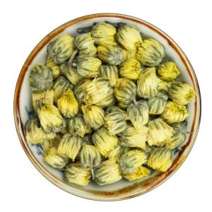 Tai Ju Wang Bud Chrysanthemum (Chrysanthemum morifolium) — Dried Hangzhou White Chrysanthemum Flower Tea, 500g
