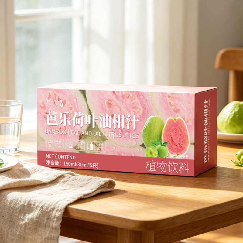 Red Heart Guava Lotus Leaf Amla Concentrated Juice 70ml Fresh-Pressed Herbal Fruit Drink 30ml x 7 Sticks - Image 4