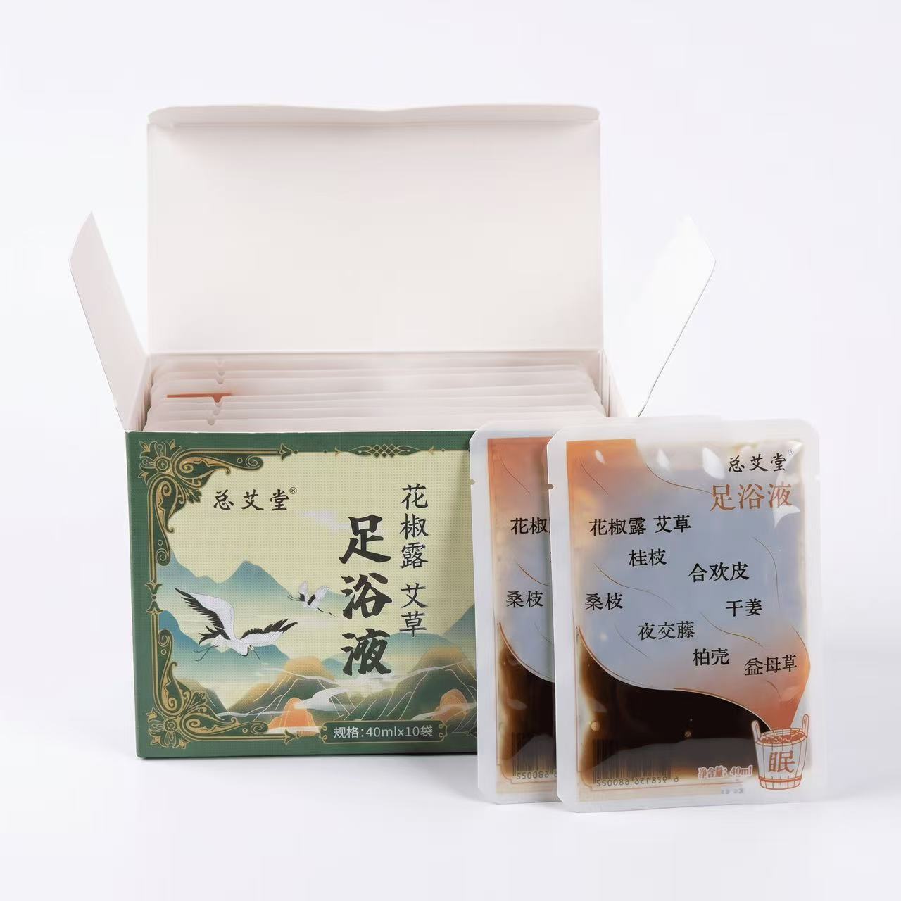 18-Herb Foot Soak Liquid Concentrate Mugwort Herbal Bath Pack No-Boil Warm Bath 10 Bags - Image 5