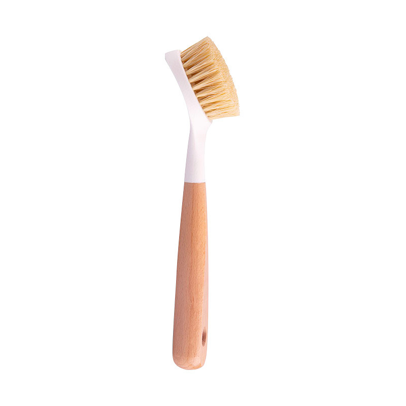 Beech Wood Sisal Soft Bristle Pot Brush Long Handle Kitchen Dish Washing Brush Multi Functional Cleaning Tool - Image 5