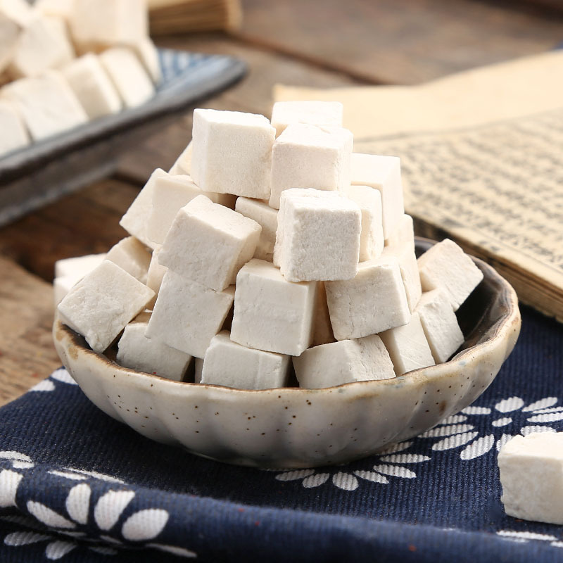 Poria Fu Ling Cubes 500g Dried Poria cocos White Herbal Slices for Decoction and Soup - Image 2