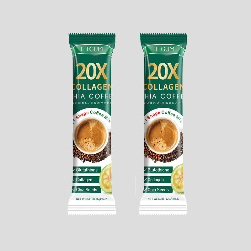 Collagen Chia Coffee Mix 10g Sugar-Free Black Coffee Sachet with Chia Seeds - Image 2