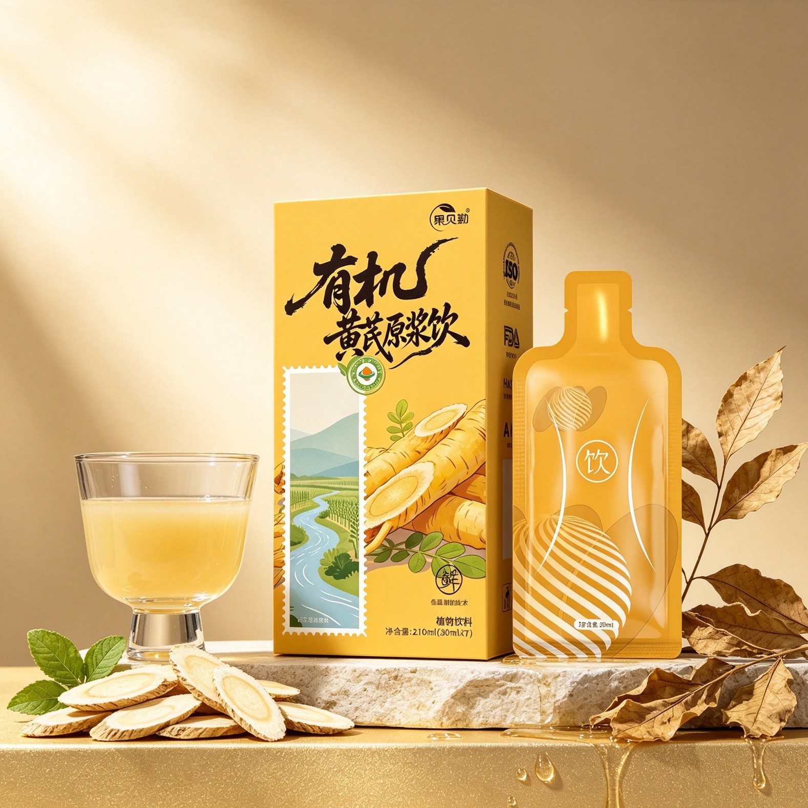 Organic Astragalus Concentrated Juice Huang Qi 210ml Ready-to-Drink Herbal Tonic 30ml x 7 Sachets - Image 3