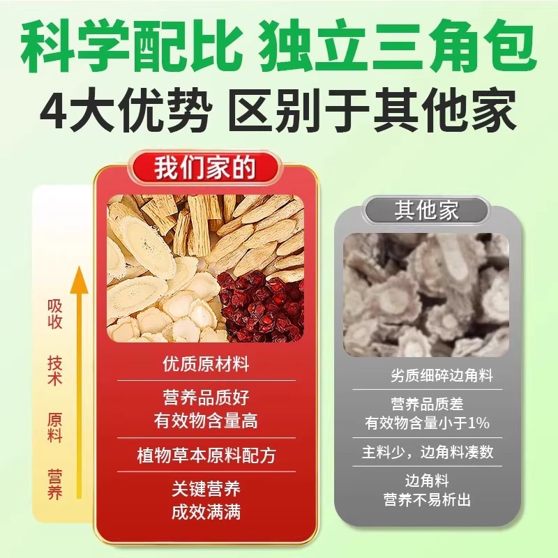 Astragalus Ophiopogon Schisandra Tea Bags 60 Pack Traditional Chinese Wellness Tea for Daily Steeping - Image 3