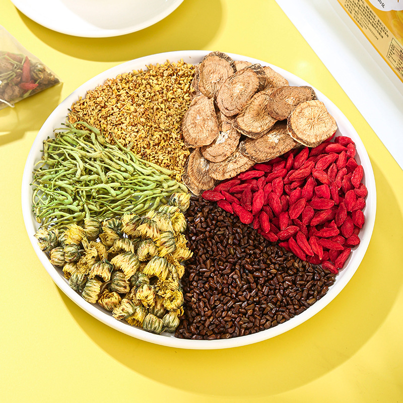 Chrysanthemum Cassia Seed Tea (Jú Huā Jué Míng Zǐ) — 20 Triangle Bags, Goji & Honeysuckle Blend - Image 4