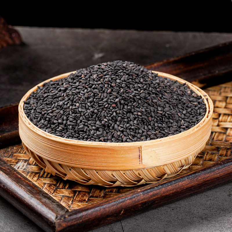 Hei Zhi Ma (Sesamum indicum) — Roasted Black Sesame Seeds, Food Herb for Congee & Baking - Image 2