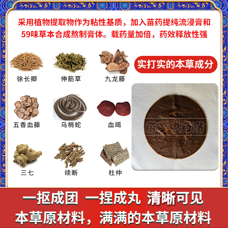 Miaotai Handmade Herbal Body Patches Old Black Plaster 10 Patches for Neck Shoulder Waist Knee Joint Care - Image 2