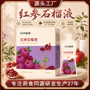 Red Ginseng & Pomegranate Fermented Drink (Panax ginseng + Punica granatum) — Botanical Wellness Beverage