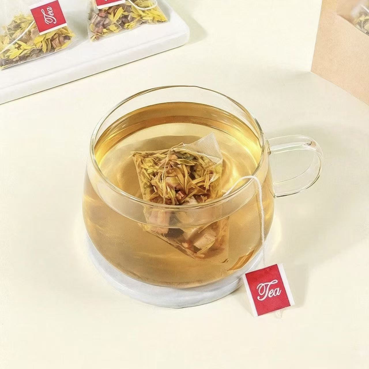 Honeysuckle Kudzu Hawthorn Cassia Herbal Tea Bag 5g x 10 Packs 50g Sugar Free Cold Brew Flower Tea - Image 3