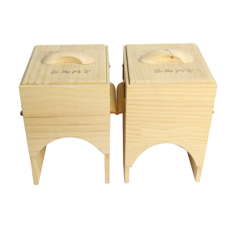 Wooden Knee Moxibustion Box Dual Knee Moxa Burner Solid Pine Wood Moxibustion Tool for Knee Warming Care - Image 5