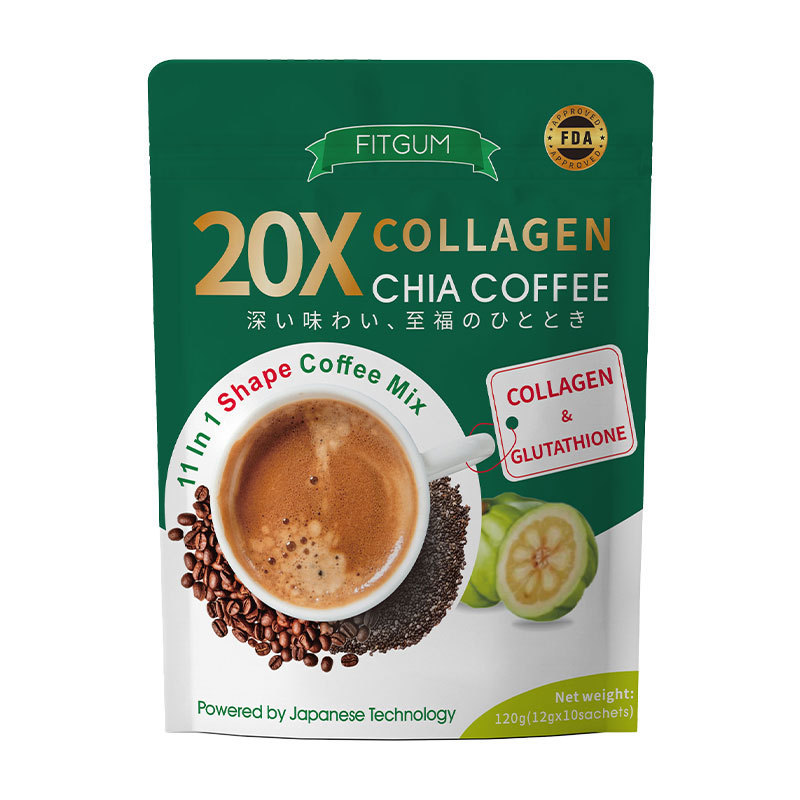 Collagen Chia Coffee Mix 10g Sugar-Free Black Coffee Sachet with Chia Seeds - Image 5