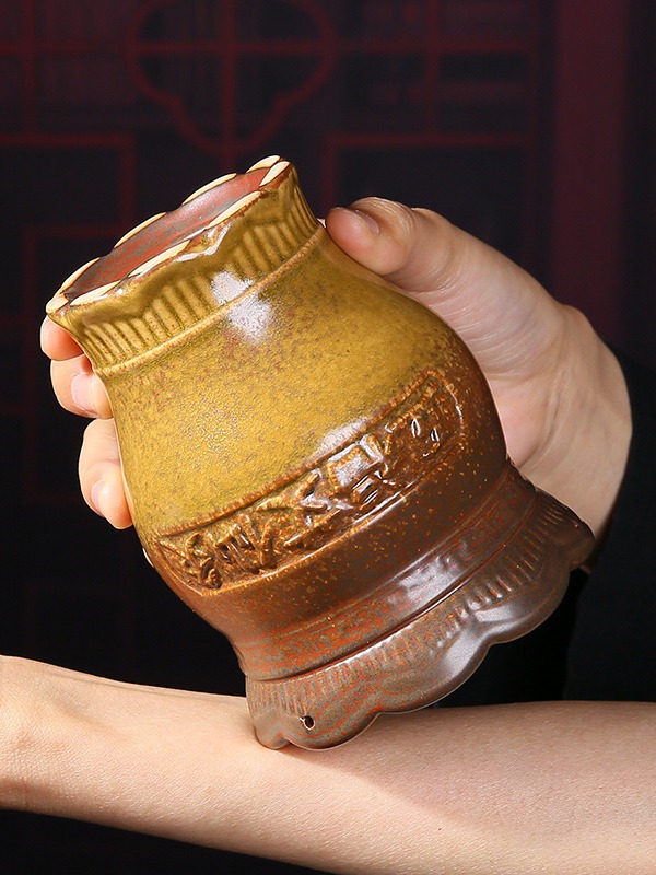 Five Blessings Fire Dragon Moxibustion Jar Ceramic Cup with Mesh for Spa and Wellness Gua Sha Therapy 11cm - Image 4
