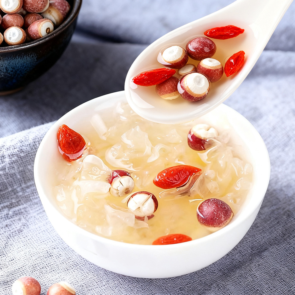 Premium Red-Skin Qian Shi Dried Euryale Fox Nuts Whole Gorgon Fruit Kernels 100g - Image 4