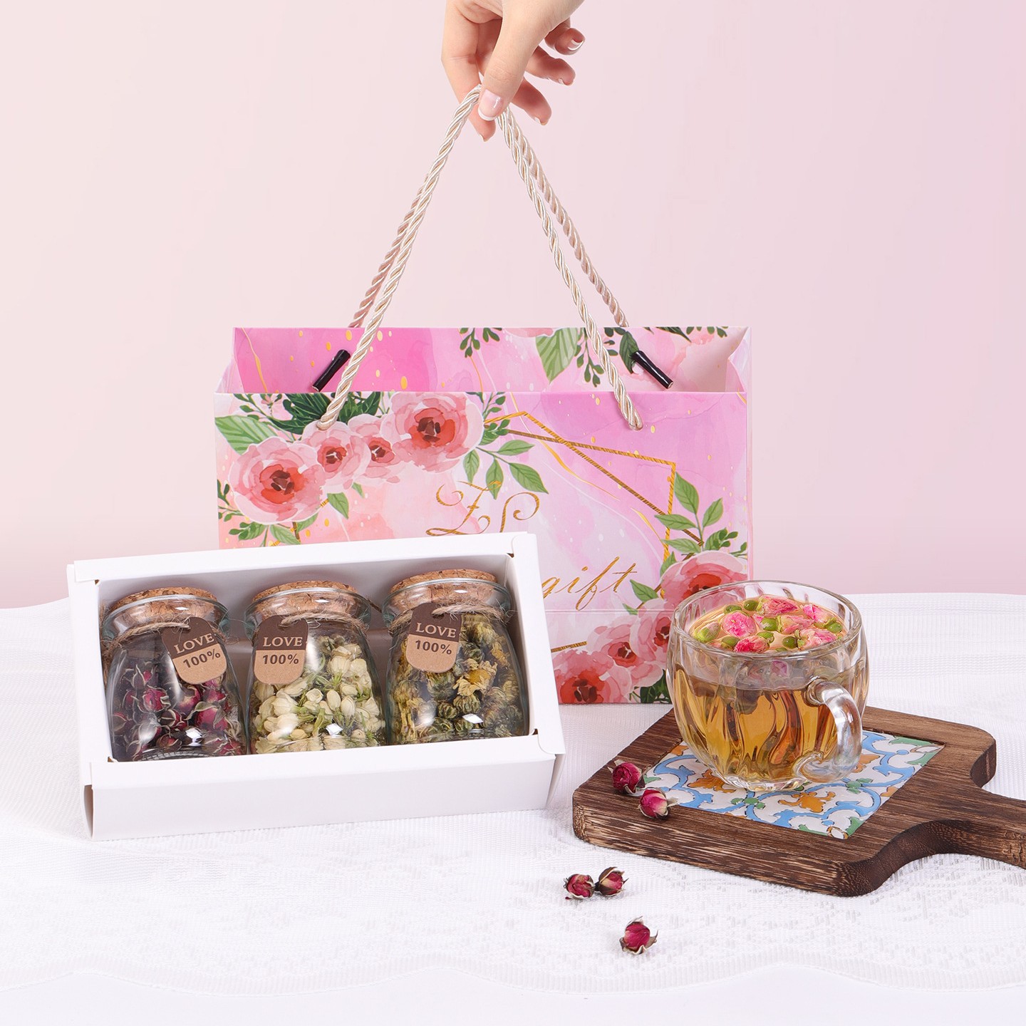 Cold Brew Flower Tea Gift Box 50g Herbal Floral Tea for Gifting and Daily Enjoyment - Image 3
