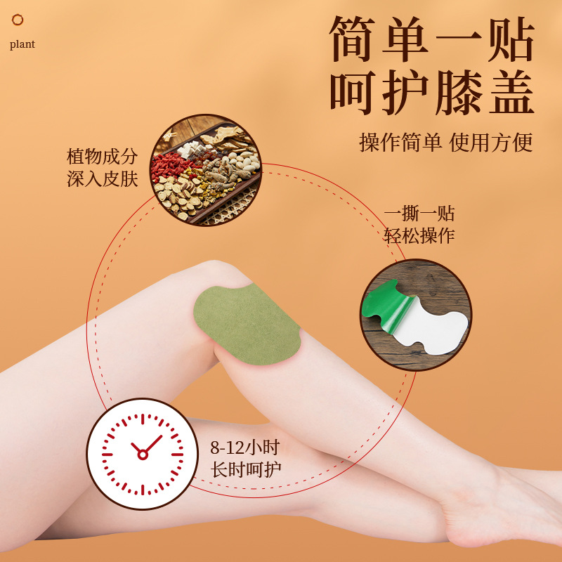 Moxa Knee Patch Ai Ye Warm Moxibustion Care Sticker 20 Patches per Bag for Leg Acupoint Warming - Image 2